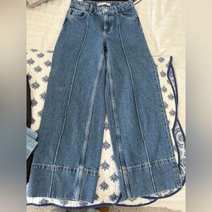 Zara Blue Wide Leg Jeans